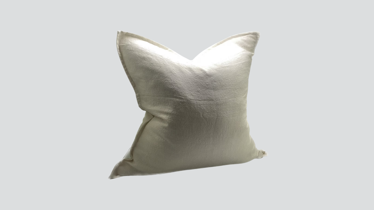 Linen cushion cover - white