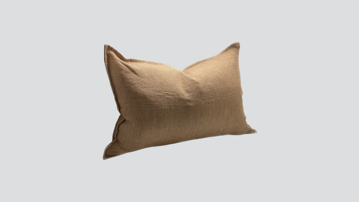 Linen cushion cover - sandstone