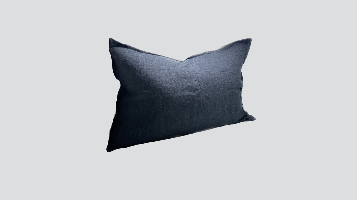 Linen cushion cover - charcoal