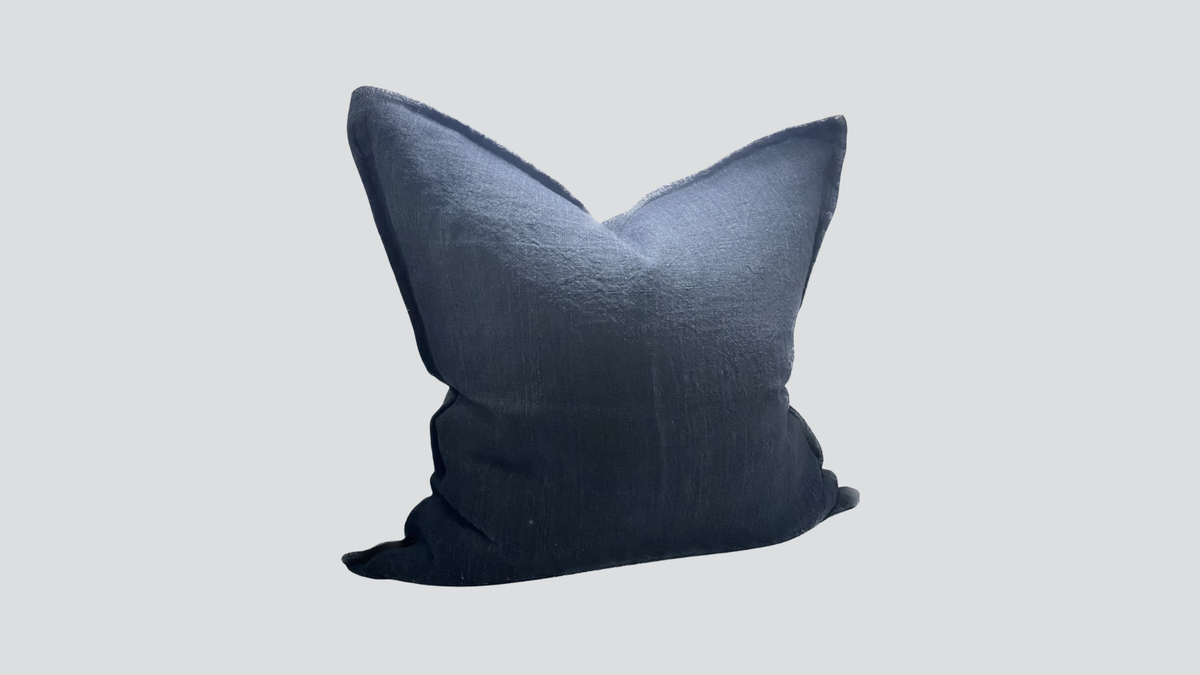 Linen cushion cover - charcoal