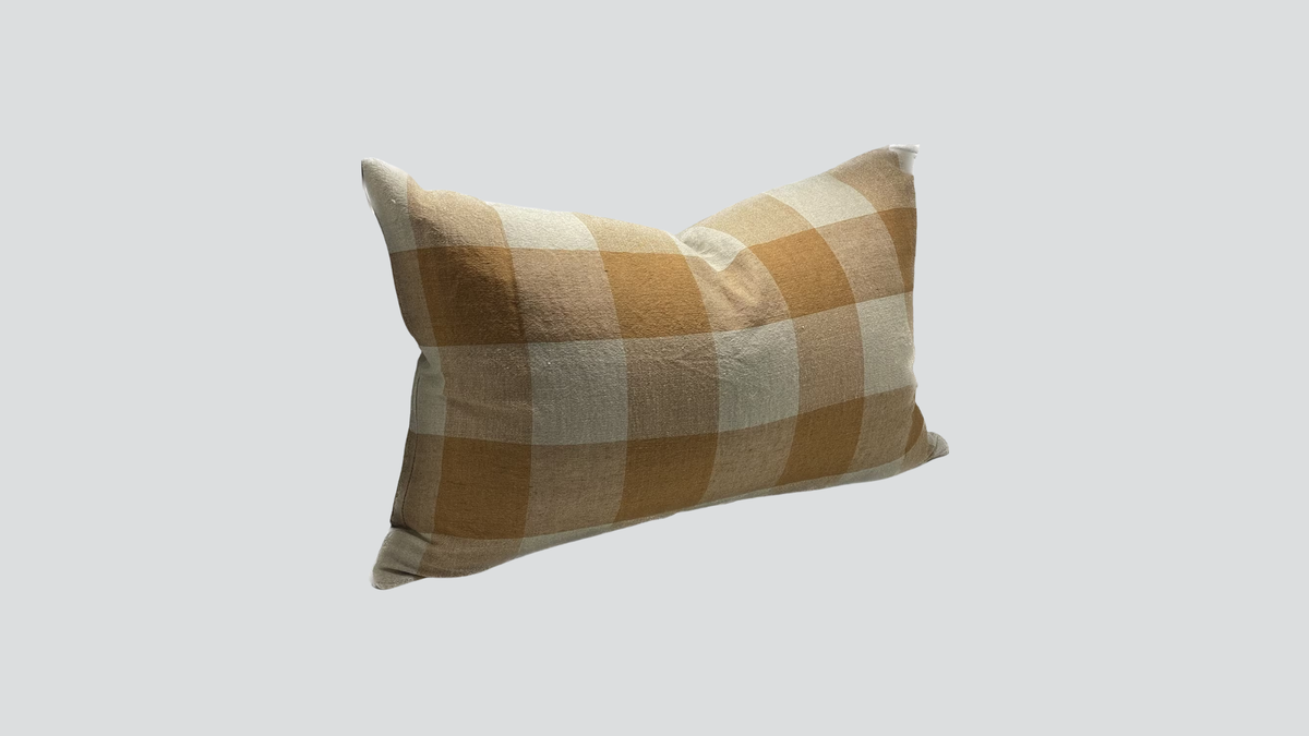 Linen cushion cover - toffee