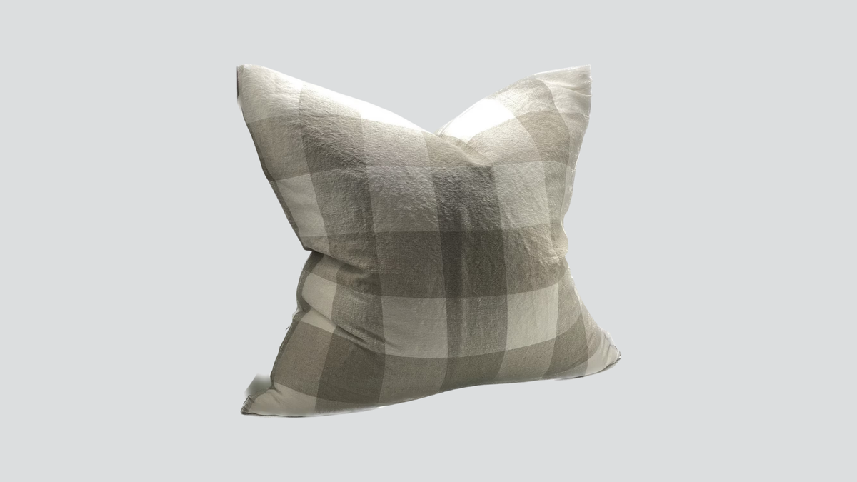 Linen cushion cover - milk