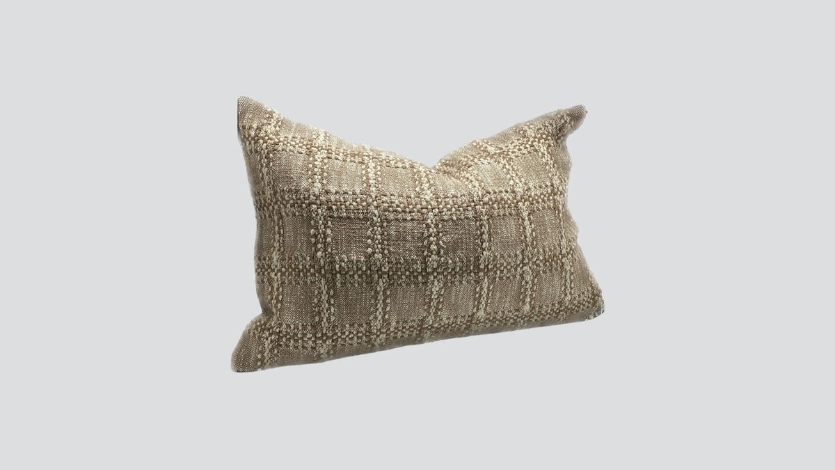 Linen cushion cover - brown