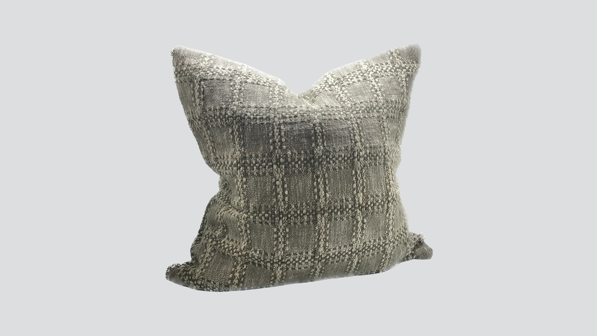 Linen cushion cover - khaki