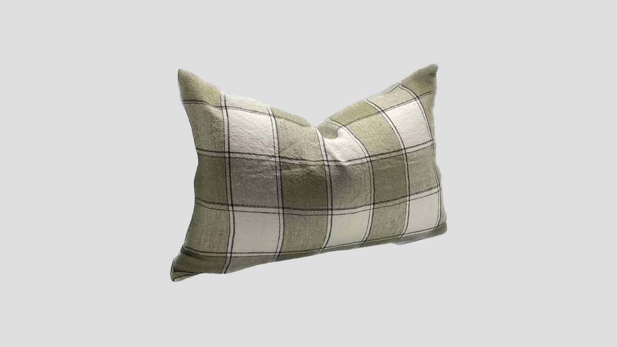 Linen cushion cover - sage