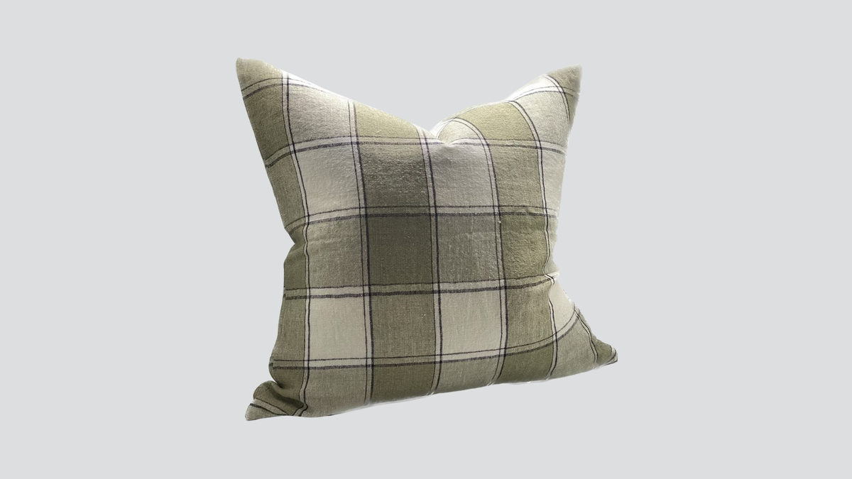 Linen cushion cover - sage
