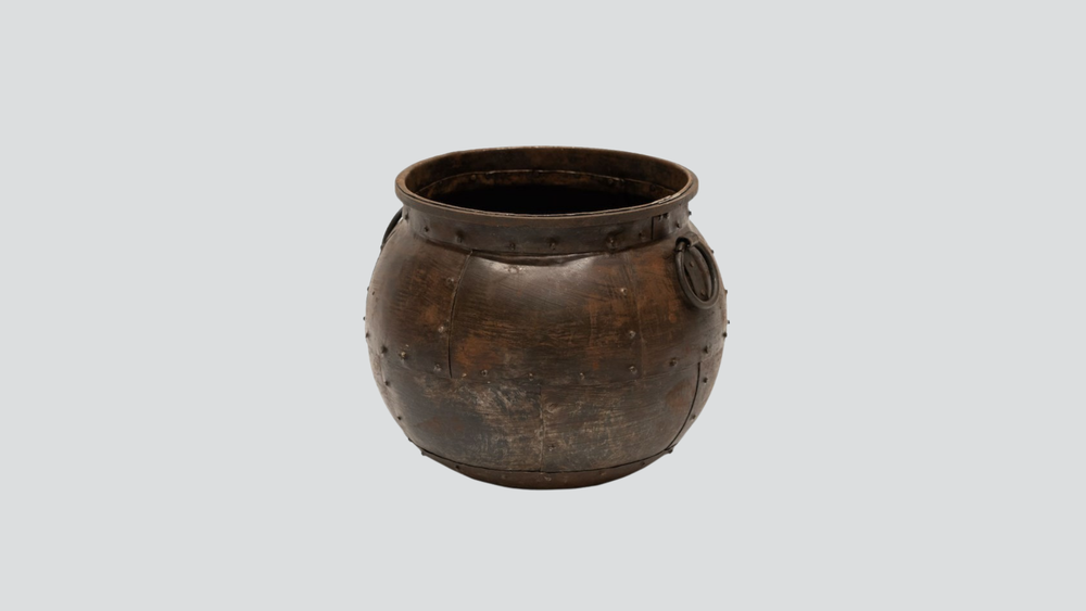 Sahar Round Iron Planter - Small