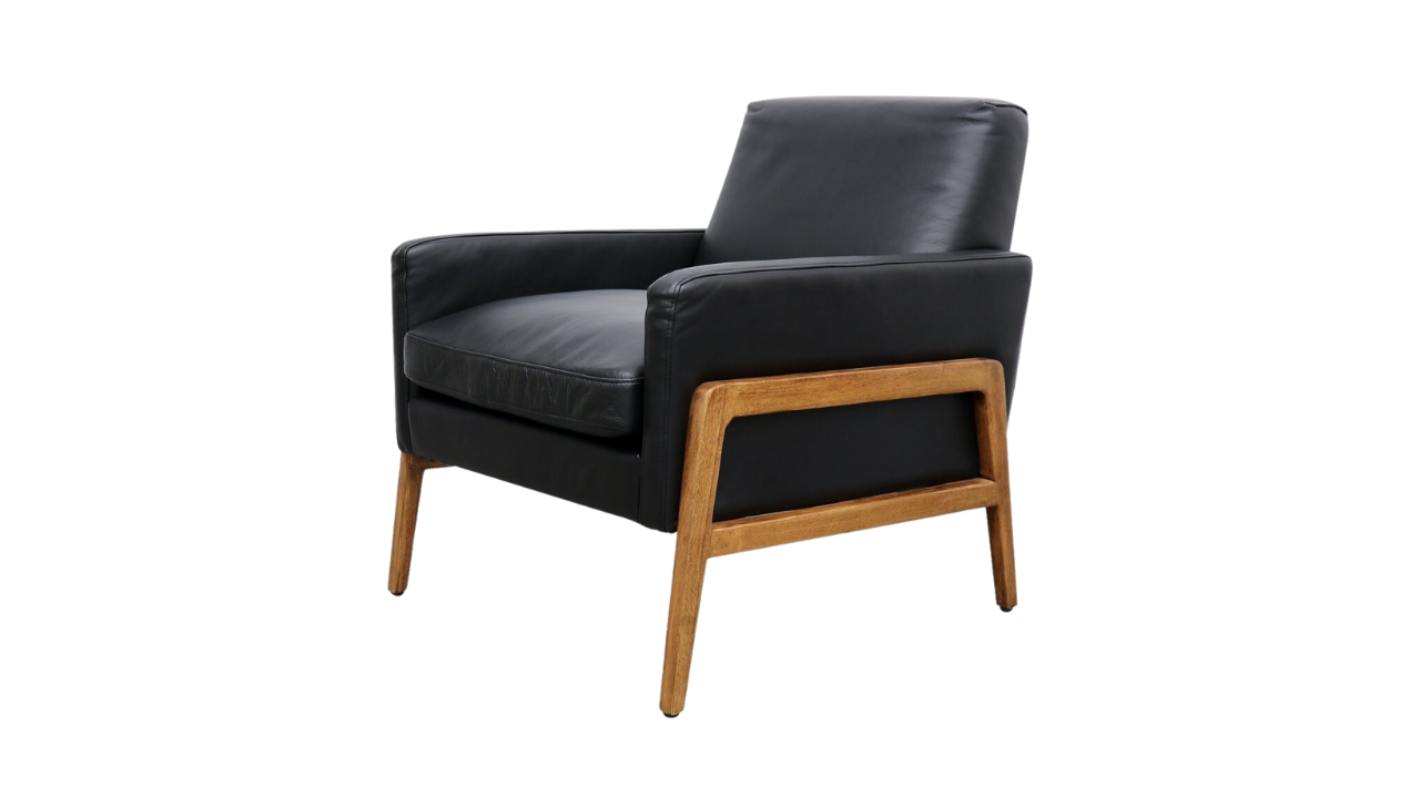 Sawyer Armchair - Black Leather