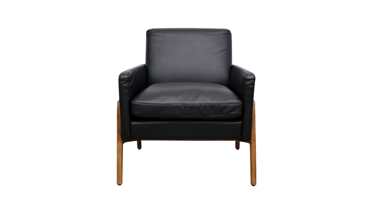 Sawyer Armchair - Black Leather