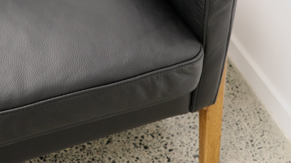 Sawyer Armchair - Black Leather