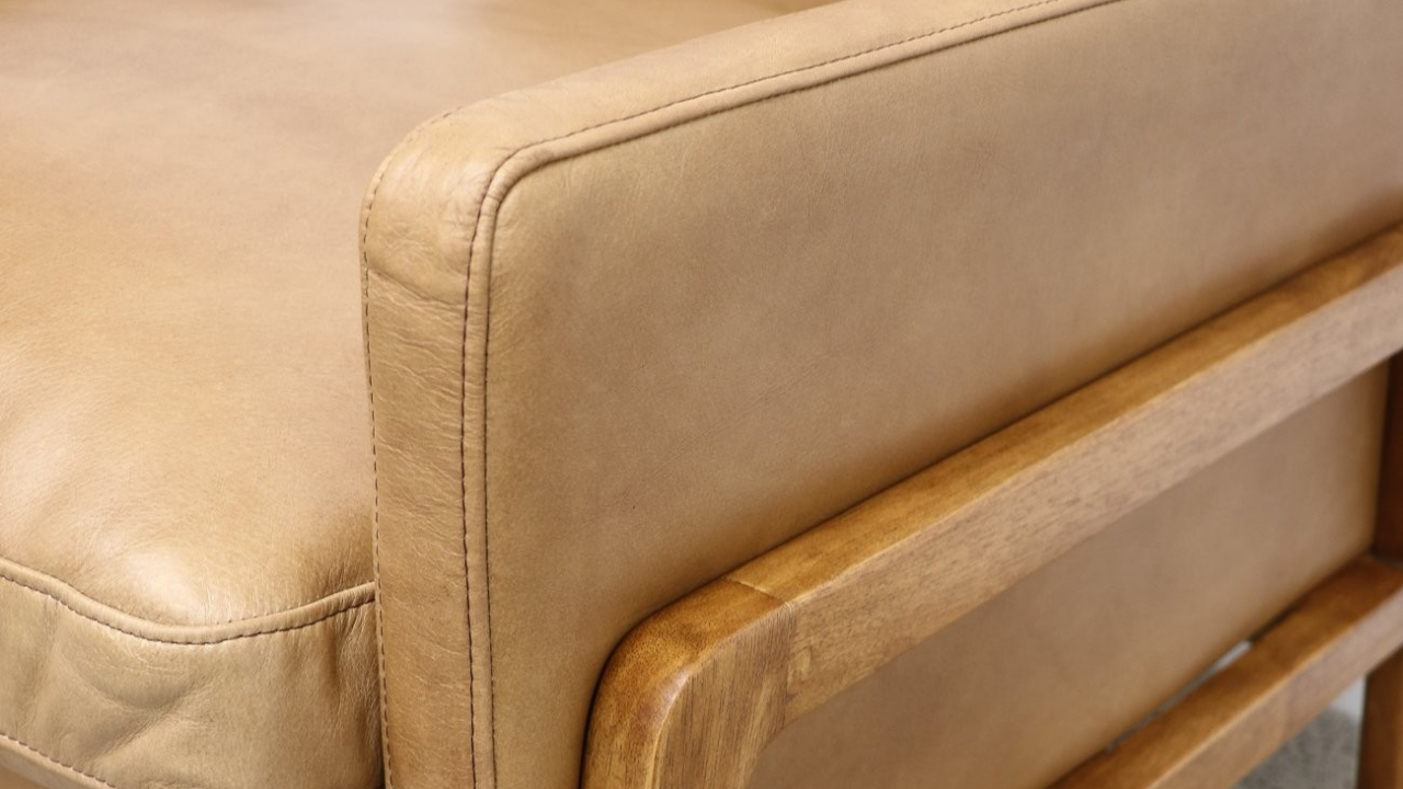 Sawyer Armchair - Tan Leather