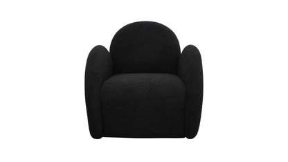 Snugg Swivel Armchair - Black Shearling