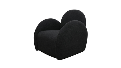 Snugg Swivel Armchair - Black Shearling