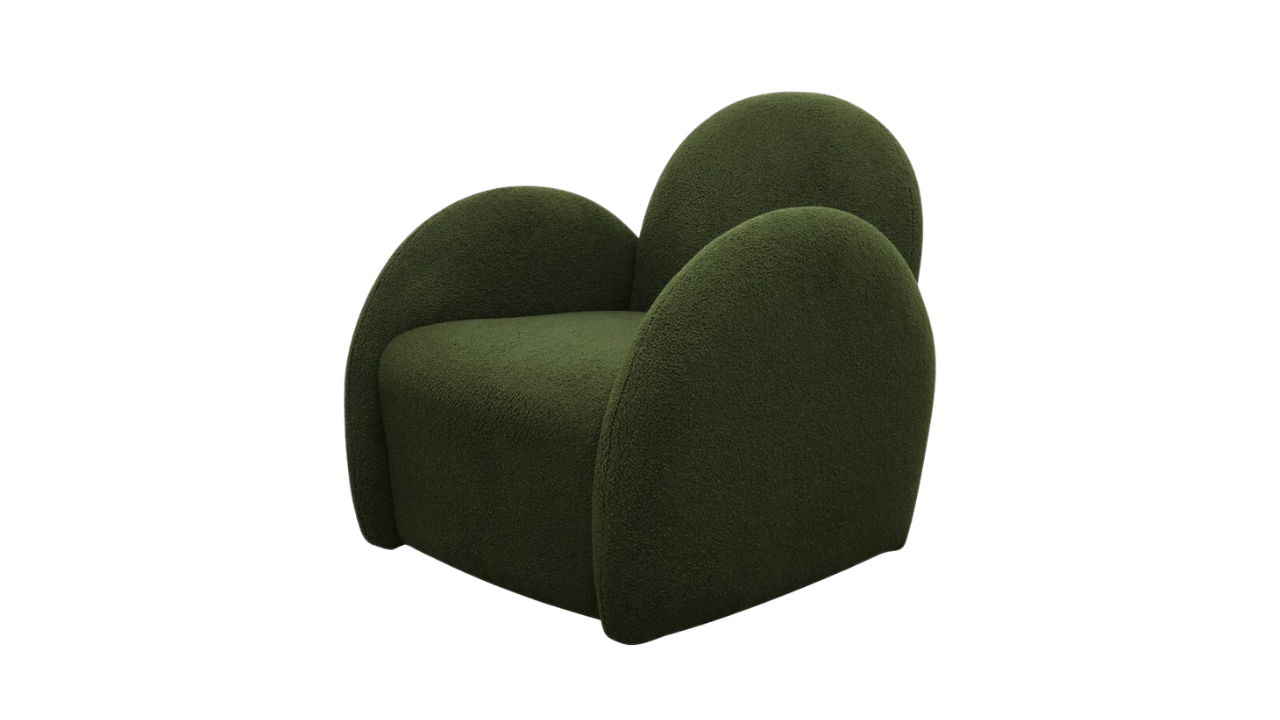 Snugg Swivel Armchair - Green Shearling