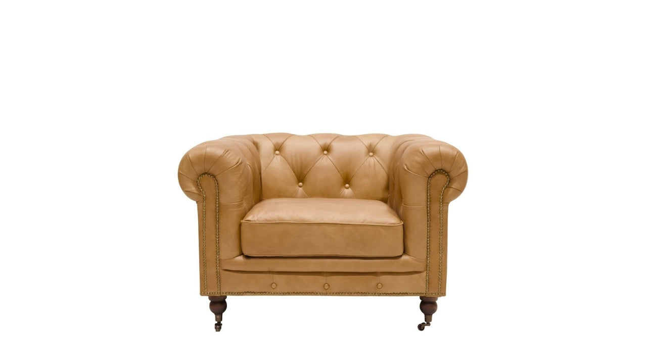 Stanhope Chesterfield Armchair - Camel