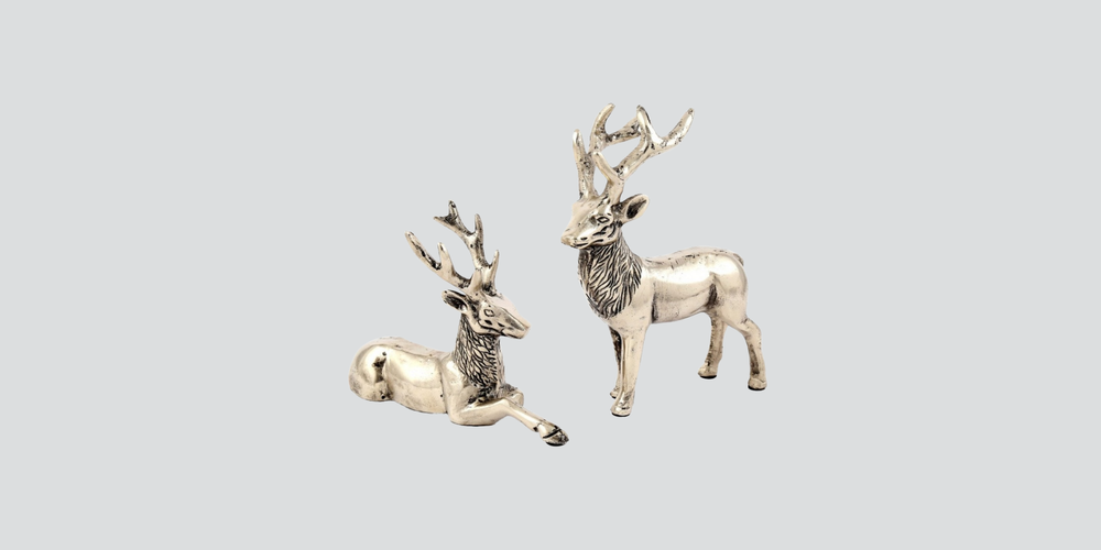 Aluminium Reindeer Pair