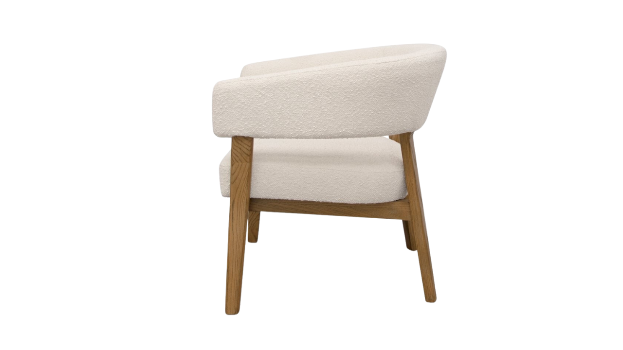 Tulsa Fabric Armchair - Cream Boucle