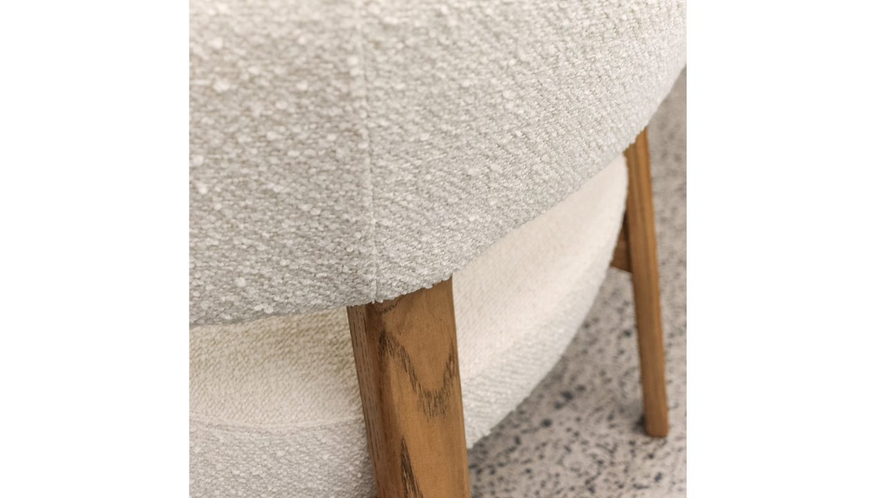 Tulsa Fabric Armchair - Cream Boucle