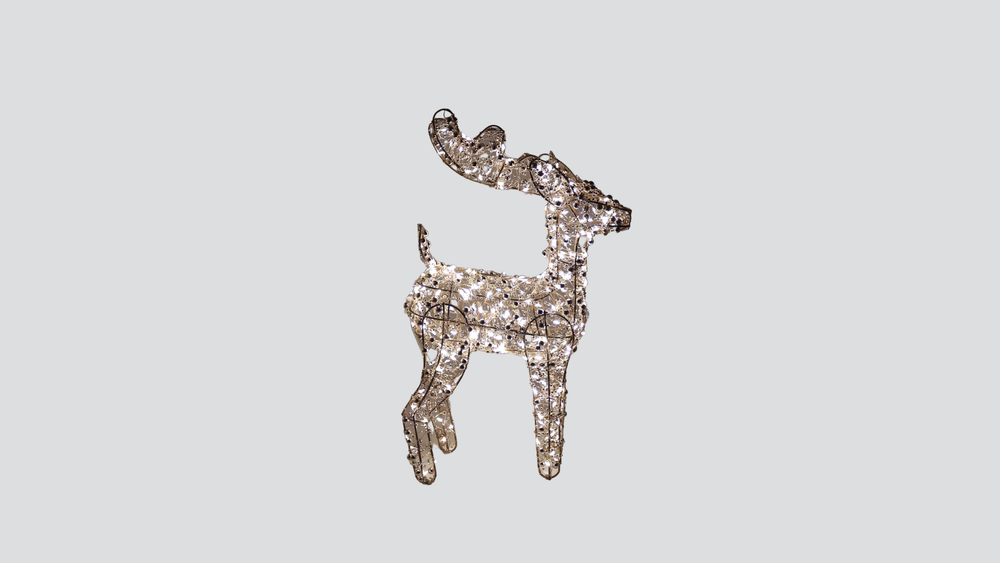 Vienna Beaded Reindeer with Lights 37cm