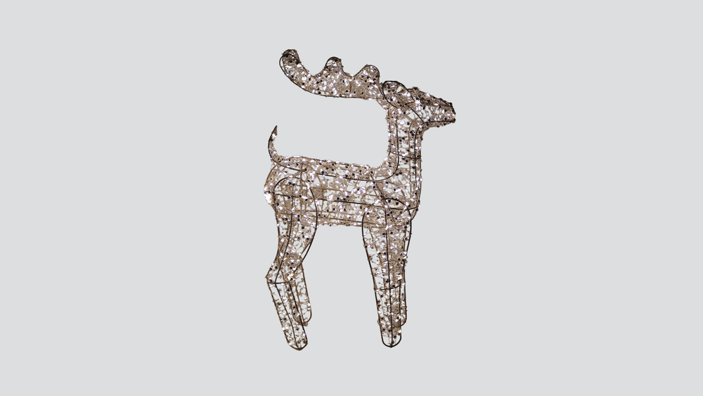 Vienna Beaded Reindeer with Lights 60cm