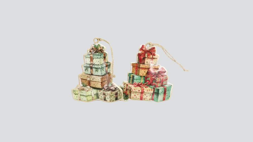 Vintage Gift Tower Hangers 2 asstd