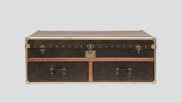 Voyager Trunk Coffee Table - Aged Brown