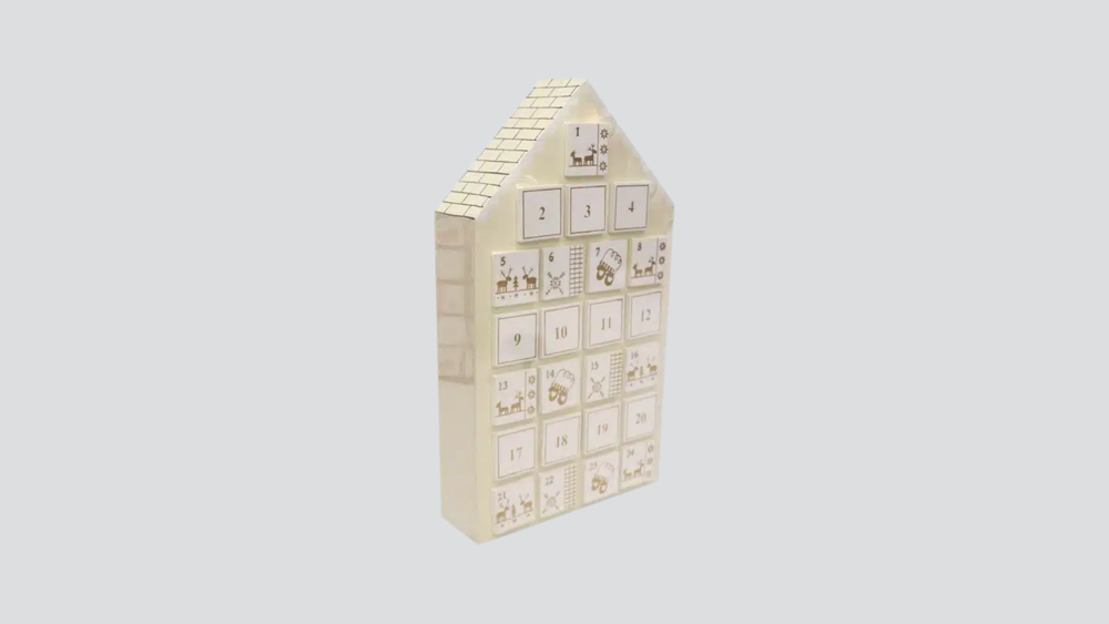 Whimsical Advent House 32x39cm