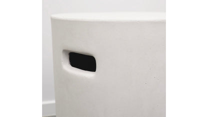 White Concrete Pipe Side Table / Stool