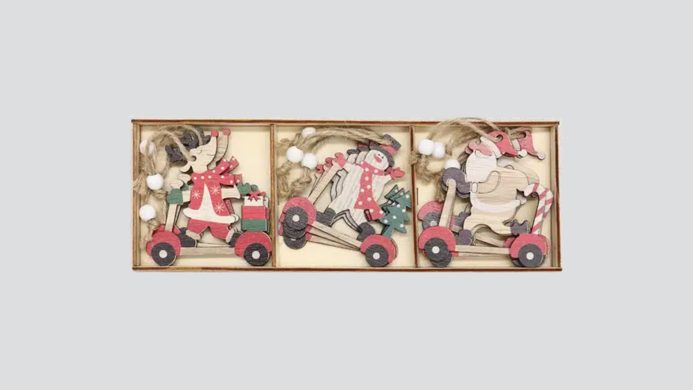 Xmas Box of 9 asstd Hangers Scooters