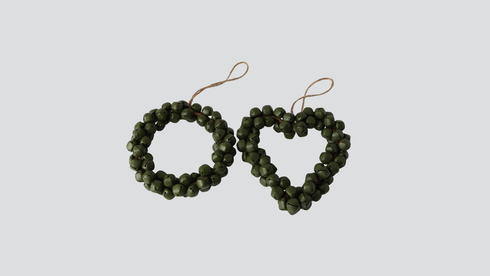 Yuletide Bell Wreath/Heart 19 2 Asstd