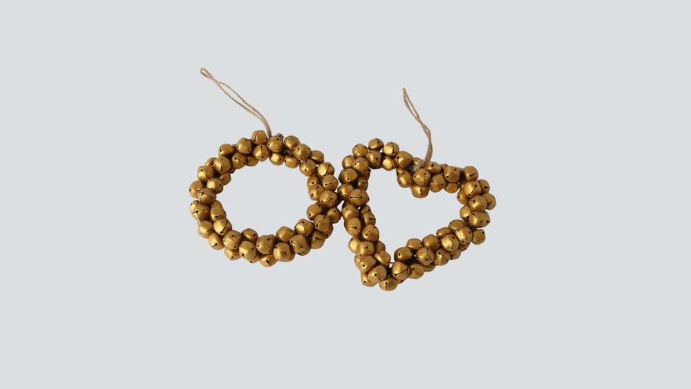 Yuletide Bell Wreath/Heart 20 2 Asstd