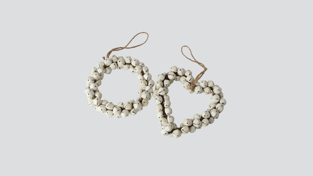 Yuletide Bell Wreath/Heart 22 2 Asstd