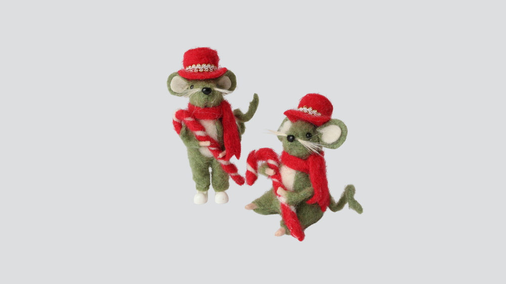 Yuletide Mice Candy Cane 14 2 Asstd