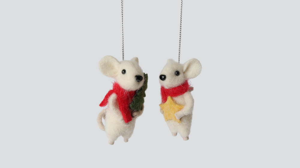 Yuletide Mice Tree/Star 05 2 Asstd